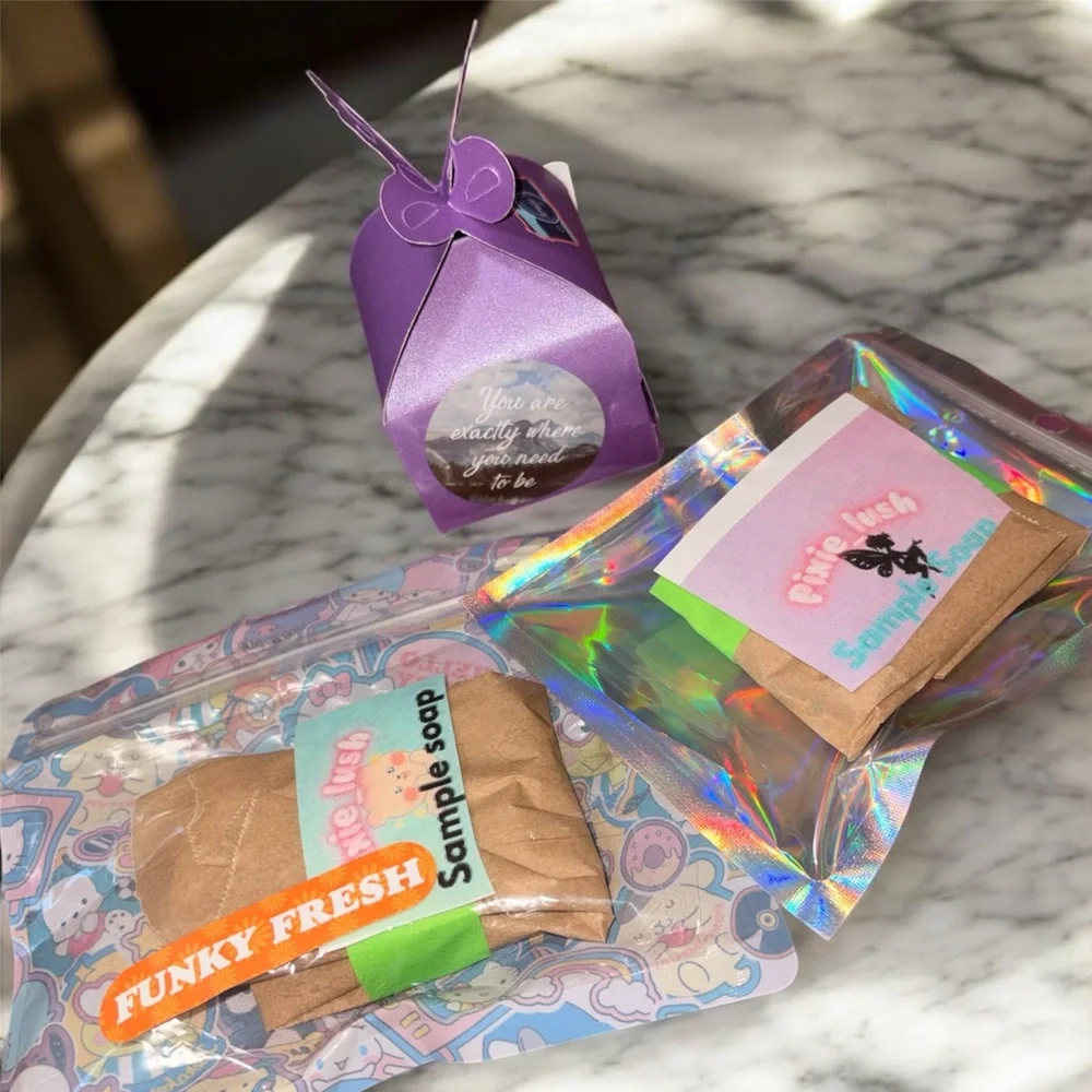 MYSTERY SET 3 soaps - 1 LARGE 1 MEDIUM 1 MEDIUM & or SMALL WITH SAMPLES & gift